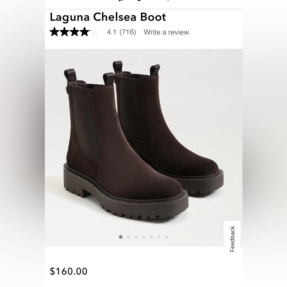 Sam Edelman Black Suede Chelsea Boots (Laguna) - Picture 3 of 11